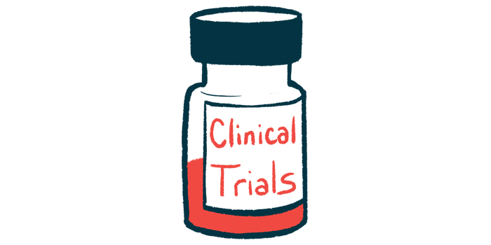 PTC-AADC eases symptoms in children/AADC News/medicine bottle labeled clinical trials illustration