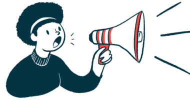 Illustration of a woman making an announcement using a megaphone.