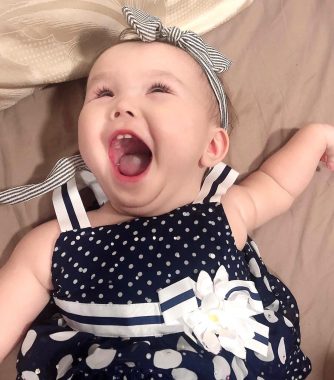 cerebral palsy | AADC News | photo of a smiling infant, Rylae-Ann