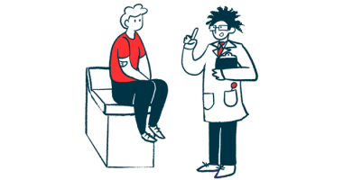 Illustration of a doctor talking to a patient.