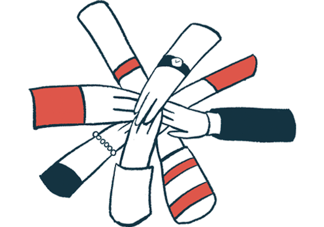 A hands-in illustration shows multiple hands coming together in a circle.