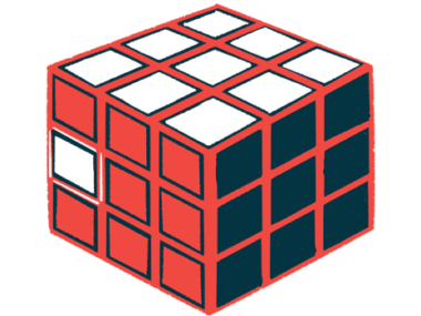 A Rubik's cube is used to illustrate rare disease.