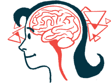 An illustration shows the human brain in profile inside a person's head.