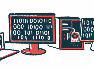 Computers are seen running machine-learning algorithms.