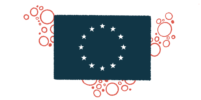 An illustration shows the flag of the European Union.