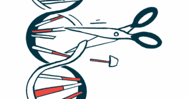 A pair of scissors is shown cutting a DNA strand.
